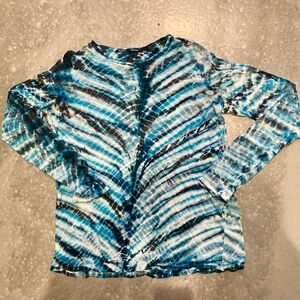 Proenza Schouler Turquoise Tie-dye Long Sleeve T-shirt